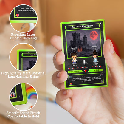 Anime Transformation Custom Pokemon Card - Personalized Poke Card for Couples - Custom by Pixel Characters - CPC-42