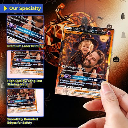 Custom Pokémon Card for Boyfriend & Husband, Halloween Anime Transformation Metal Card, Personalized Romantic Gift for Him, Custom Halloween Gift from Wife & Girlfriend - CPC-hlw-08