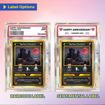 80s Pixel Characters Custom Pokemon Card - Personalized Poke Card by Art Characters - Customizable Gift for Him & Her - CPC-42.B