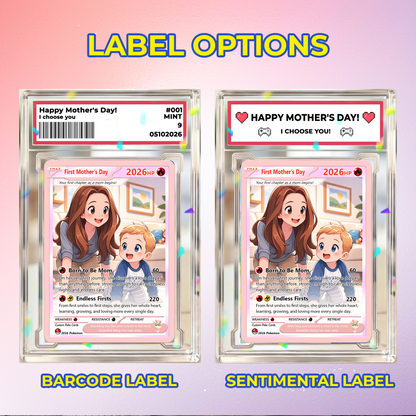 First Mother's Day Personalized Pokemon Card - Custom Pokémon Card for Wife who has 1st Mothers Day - Customizable Gift from Husband - Anime Style Poke Card - CPC-85