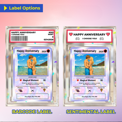 Anime-Inspired Ghibli Aesthetic Pocket Monster Gift - Custom Poke Card for Couple - Holographic Effect Available - CPC-23