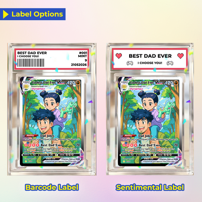 Coolest Dad Ever Pokemon Card, Custom Pokemon Card - Anime-Inspired Personalized Pokemon Card for Dad - Perfect Gift for Dad - CPC-55