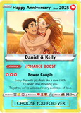 Custom Couple Pokemon Cards for Anniversary Day, Transform to Anime Styles - CPC-01