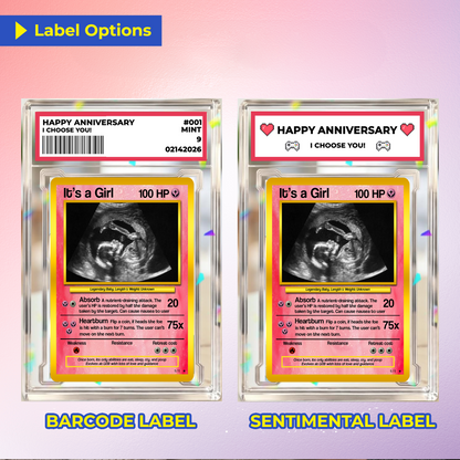 Baby Announcements Custom Pokemon Card, Pregnancy Announcement Personalized Pokemon Card, Custom Poke Card Gift for Him and Her, Birth Announcement Cards - CPC-52