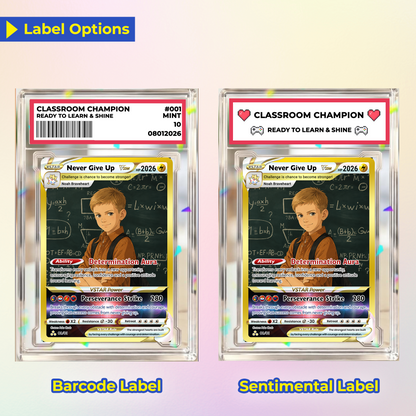 Personalized Pokémon Card - Back to School Custom Pokémon Card with Anime Picture for Kids, Students - First Day of School Gift from Parents - CPC-BTS-19