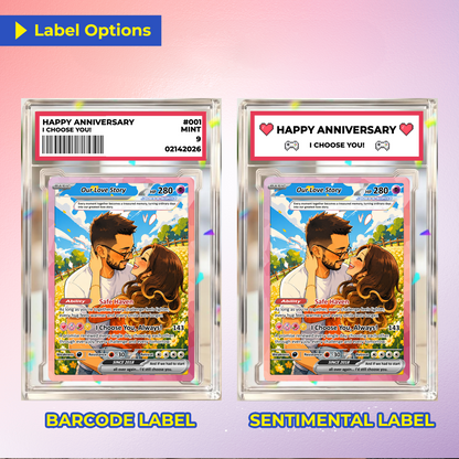Custom Pokémon Cards with Anime Picture, Personalized Poke Cards Animated Style Gifts for Him and Her - CPC-148