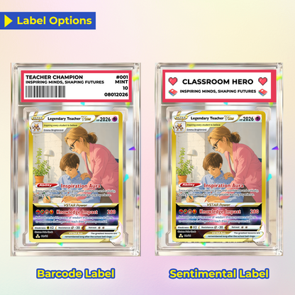 Legendary Teacher Custom Pokemon Cards, Teacher Appreciation Gift Card, Change Your Photo to Anime Styles, Thank You Teacher Gift, Personalized Pokemon Cards - CPC-BTS-07