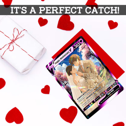 Happy Anniversary Personalized Pokémon Card, Anime Style Custom Pokémon Cards - CPC-03