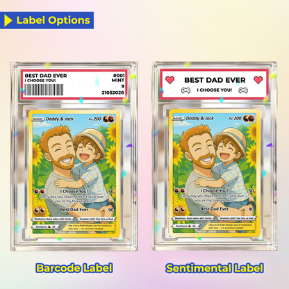 Best Dad Ever Pokemon Card, Custom Pokemon Card  - Anime-Inspired Personalized Pokemon Card for Dad - Perfect Gift for Dad - CPC-58