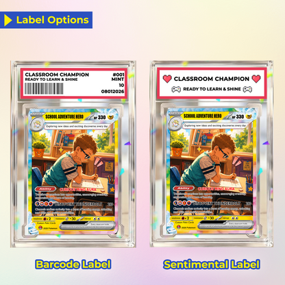 Back to School Personalized Pokémon Card - Custom Pokémon Card with Anime Picture for Kids, Students - First Day of School Gift from Parents - CPC-BTS-04