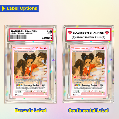 First Grade Custom Pokémon Card, First Day of School Personalized Pokémon Card, Customizable Animated Gift from Parents for Kids - Kindergarten Graduation Gift - CPC-BTS-14