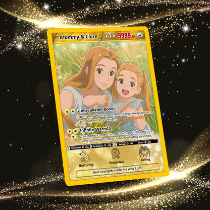 Mother's Day Custom Pokemon Card - Pokemon Mommy Card - Anime-Inspired Personalized Pokemon Card for Mom | Customizable Trading Cards - CPC-39
