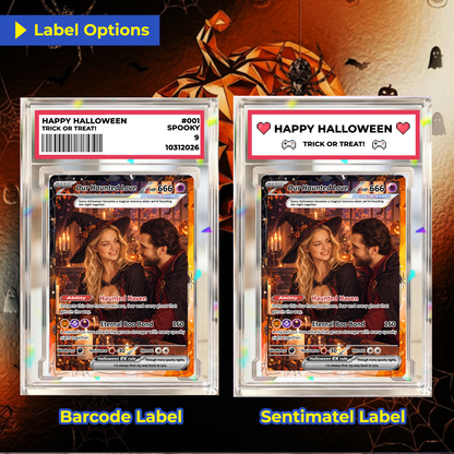 Halloween Personalized Pokemon Cards, Custom Pokémon Cards with Animated Photo, Gifts for Lovers, Husband and Wife - CPC-hlw-04