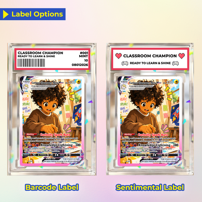Back to School Personalized Pokémon Card - Custom Pokémon Card with Anime Picture for Kids, Students - First Day of School Gift from Parents - CPC-BTS-02