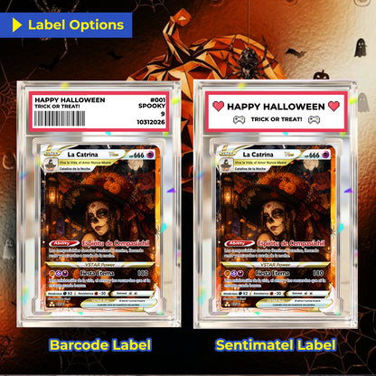 Custom Día de los Muertos Pokémon Card | Personalized Day of the Dead Card | La Catrina Gift for Him & Her - CPC-hlw-16