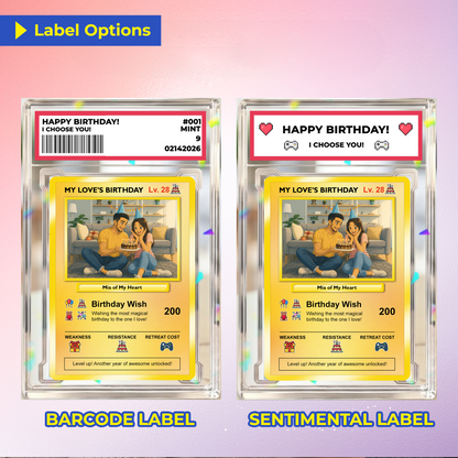 Birthday Custom Pokémon Card for Couples, Pixel Characters Personalized Pokémon Card, Customizable Pokémon Cards for Birthday - CPC-14.A