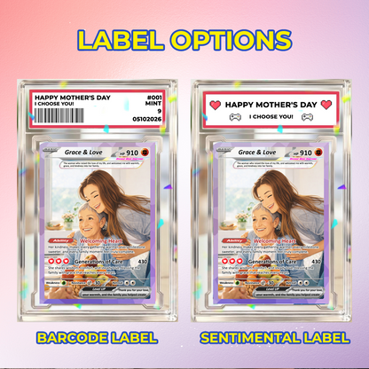For Mother-in-Law Happy Mother's Day Custom Pokémon Card - Anime-Inspired Personalized Pokemon Card for Mom | Gift from Daughter-in-Law or Son-in-Law - Customizable Trading Cards - CPC-102