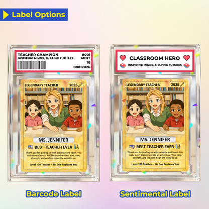 Legendary Teacher Gift Card, Custom Pokemon Cards Teacher Appreciation, Change Your Photo to Ghibli Style, Thank You Teacher Gift, Personalized Pokemon Cards - CPC-67