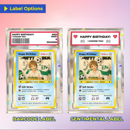 Personalized Pokémon Card for Date of Birth, Happy Birthday Custom Pokémon Card - CPC-43