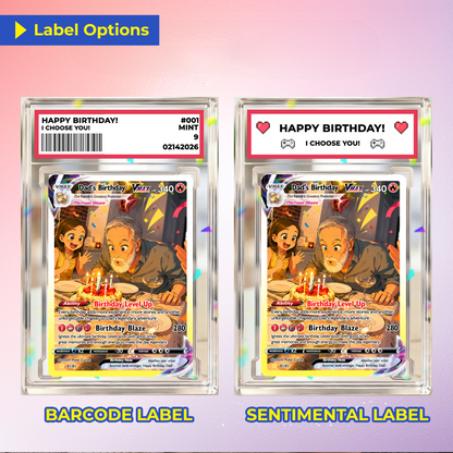 Happy Birthday Custom Pokémon Card for Dad - Personalized Pokémon Card by Animated Photo - Customizable Pokémon Gift from Kids, Wife for Dad & Husband - CPC-DOB-05