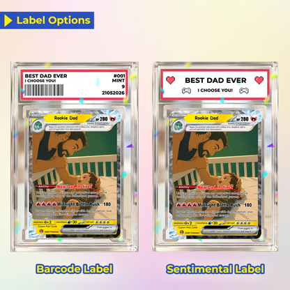First-Time Dads Custom Pokémon Card - Comic Anime Style Personalized Pokémon Card for First Father’s Day - Perfect Gift for New Dads - CPC-126