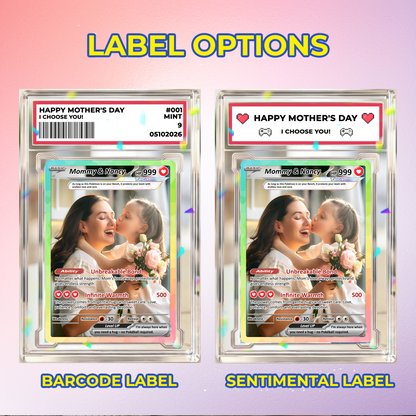 Mother's Day Custom Pokemon Card  - Anime-Inspired Personalized Pokemon Card for Mom | Mommy & Me Customized Poke Gift - Customizable Trading Cards - CPC-32