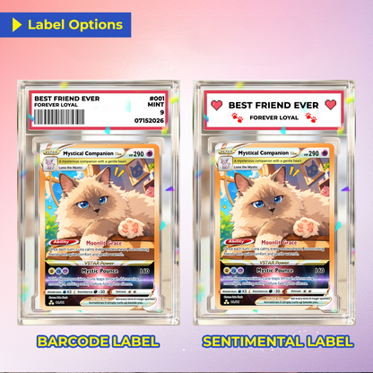 For Cat Lovers Custom Pokémon Card - Personalized Poke Cards with Animated Cat Photo - Unique Gift for Cat Mom, Cat Dad - CPC-Pet-05