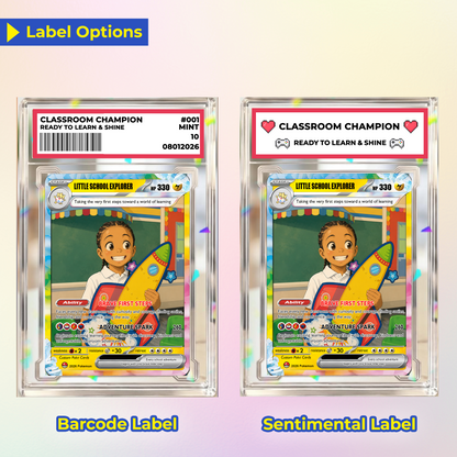 First Day of School Custom Anime Pokémon Card, Personalized Pokémon Card for Kids - Kindergarten Graduation Gift, First Grade Gift from Parents - CPC-BTS-11