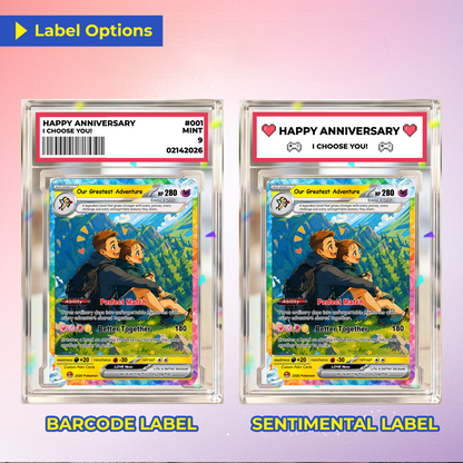 Custom Pokémon Cards with Animated Picture, Personalized Poke Cards by Ghibli & Comic Anime Style, Customizable Pokémon Gift for Him and Her - CPC-151