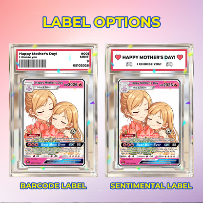 2026 Custom Mother’s Day Pokémon Card – Personalized Mom Gift from Daughter, Son | Ghibli - Anime Style Mom & Kids Card | Unique Gift 2026 - CPC-79