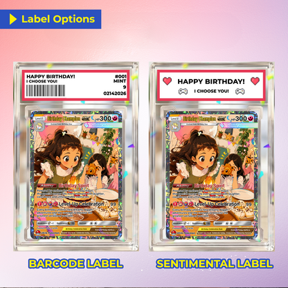 Happy Birthday Custom Pokémon Card - Personalized Pokémon Card for Date of Birth - Customizable Pokémon Gift from Parents, Grandparents for Kids - CPC-DOB-01