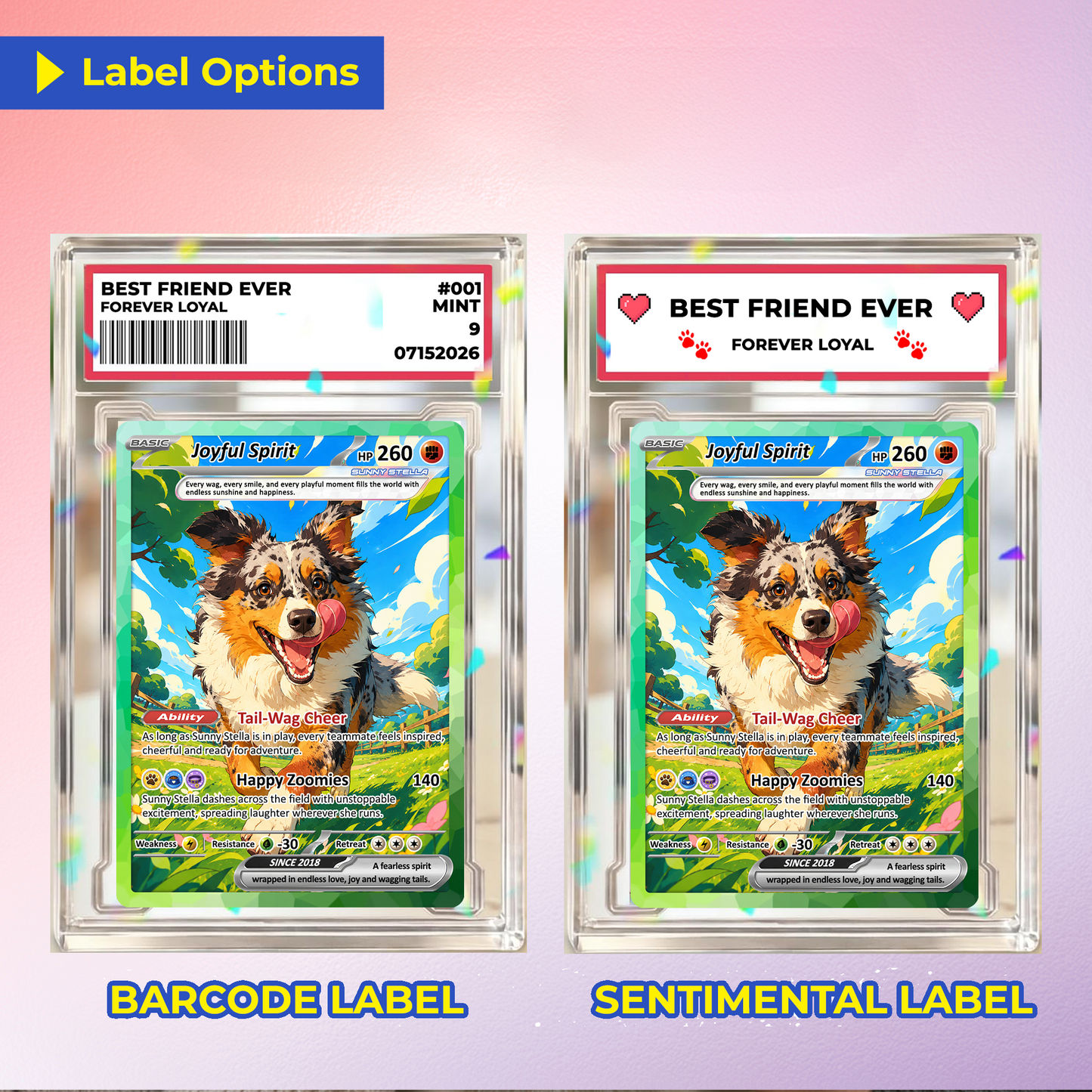 Personalized Poke Cards with Animated Pet Photo - Custom Pokémon Card -  Unique Gift for Pet Lovers, for Dog Mom, Cat Mom, Dog Dad, Cat Dad - CPC-Pet-04
