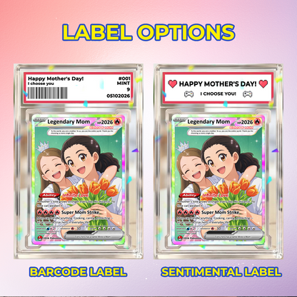 Custom Pokémon Card for Mom – Mother’s Day Personalized Pokemon Card - Customizable Gift from Husband Daughter, Son | Ghibli - Anime Style Trading Card - CPC-81