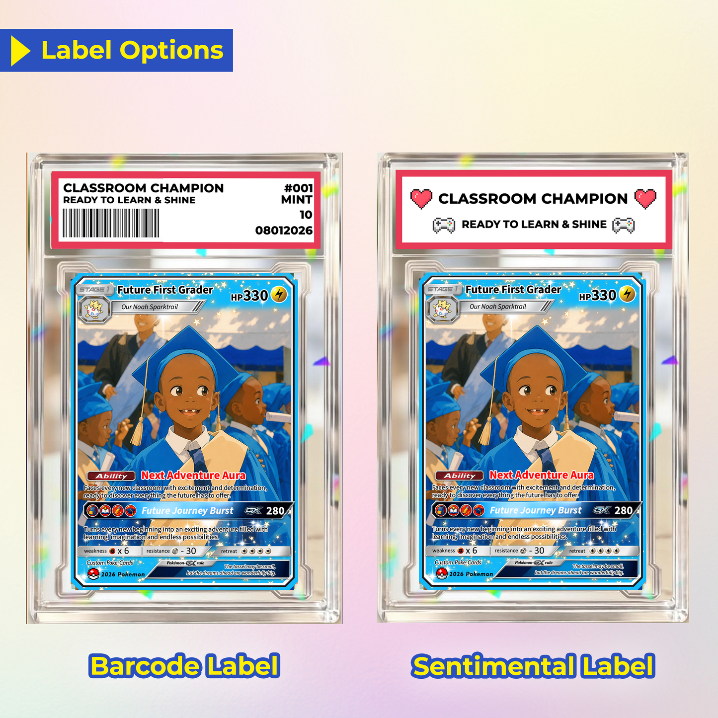 Kindergarten Graduate Personalized Pokémon Card, Kindergarten Graduation Custom Pokémon Card, Graduation Gift for Kindergarten Boy and Girl - First Day of School Gift - CPC-BTS-16
