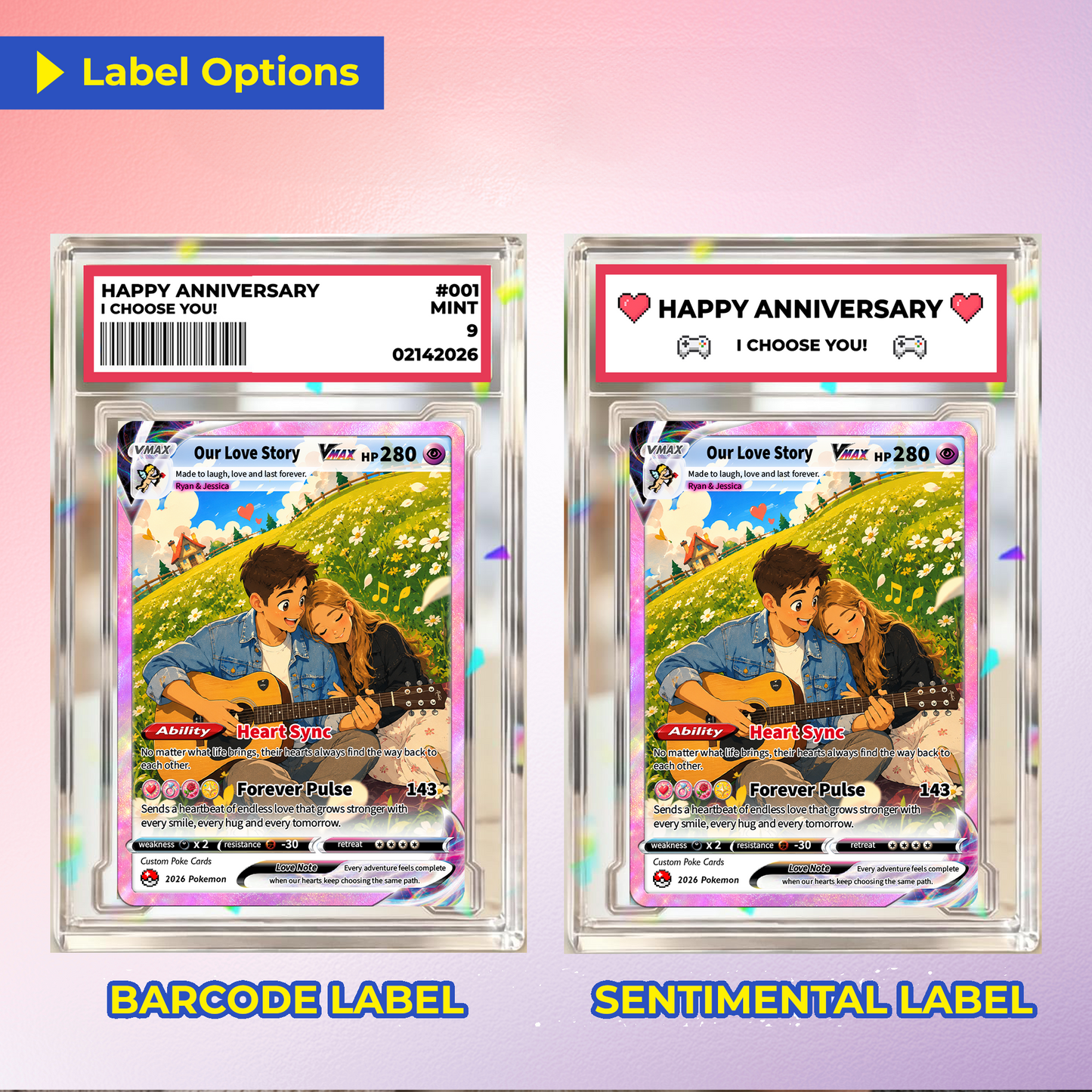 Comic Style Animated Custom Pokémon Cards, Personalized Pokémon Card with Ghibli Transformation Photo, Unique Gift for Him and Her - CPC-149