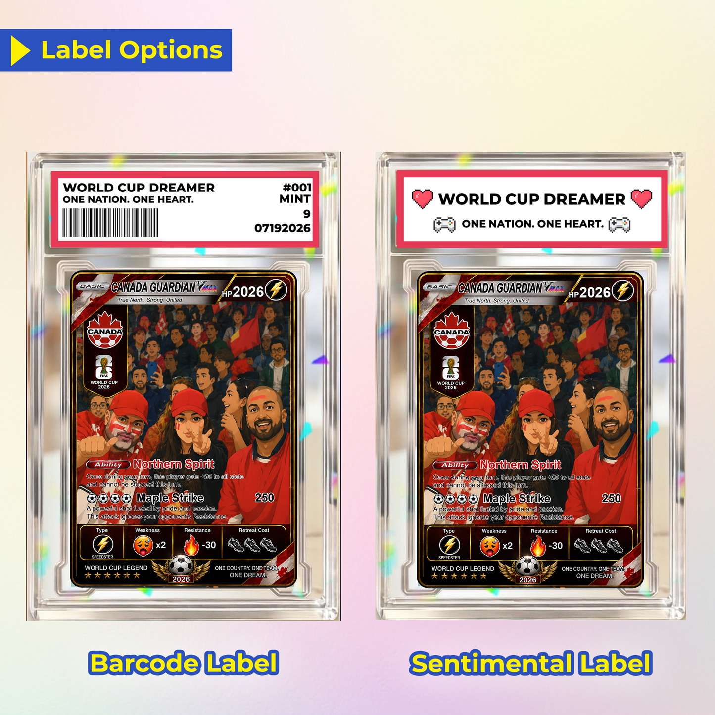 Personalized Football Trading Card, World Cup 2026 Custom Soccer Card, Pokémon-Style Fan Card with Photo, Unique Gift for Soccer Fans - CPC-WC-CAN