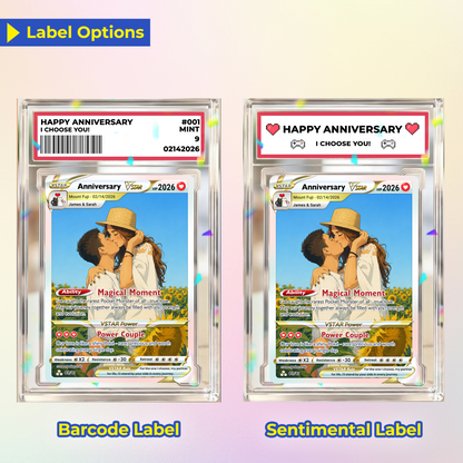Anime Transformation Custom Pokemon Card - Personalized Poke Card for Couples - Holographic Effect Available - CPC-30.A