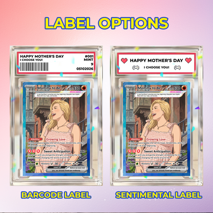 For Mom-to-Be Happy Mother's Day Custom Pokémon Card – Personalized Pregnancy Gift for Mother’s Day - Customizable Trading Cards - CPC-105