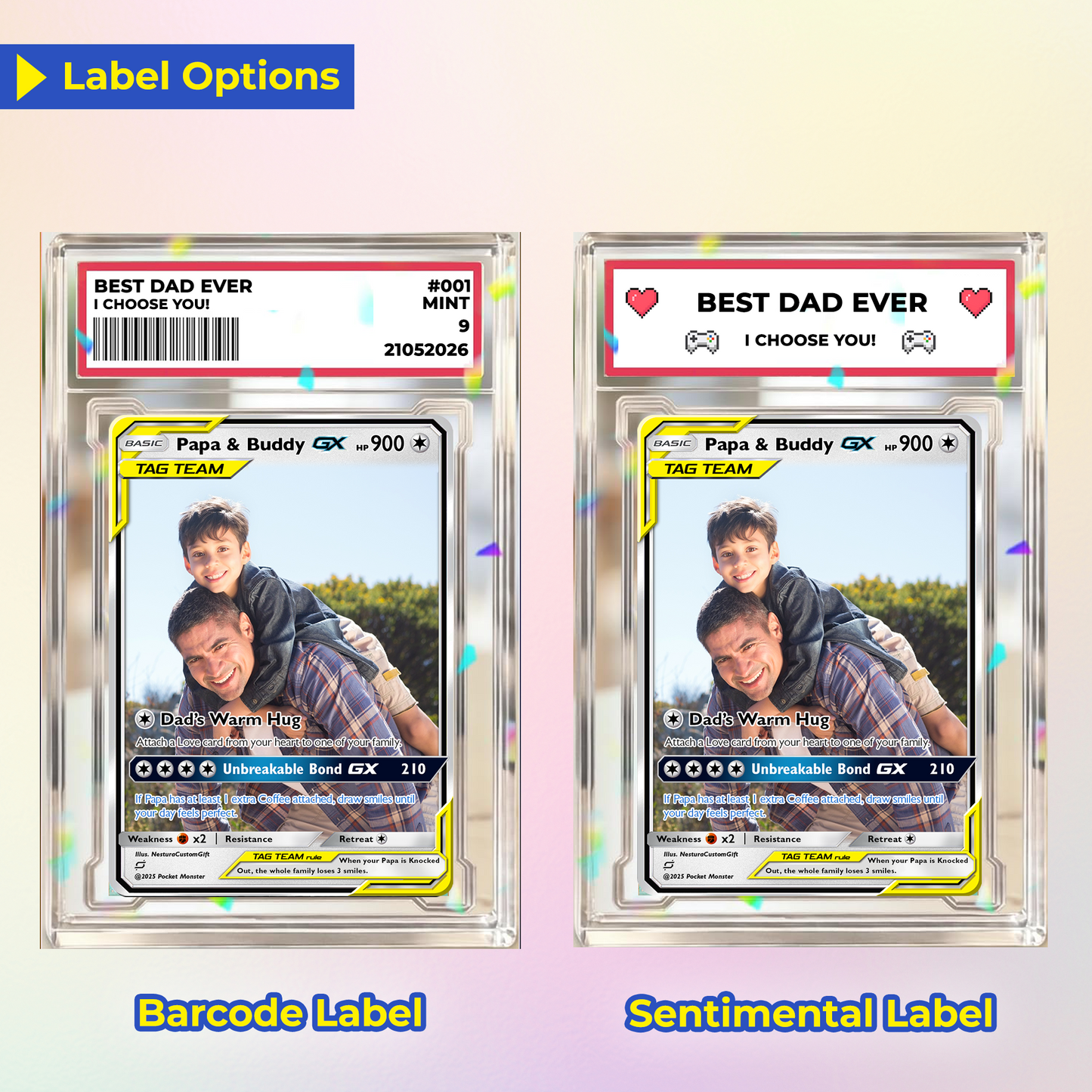 Custom Pokemon Card for Dad - Anime-Inspired Personalized Pokemon Card for Dad - Perfect Gift for Dad - CPC-60