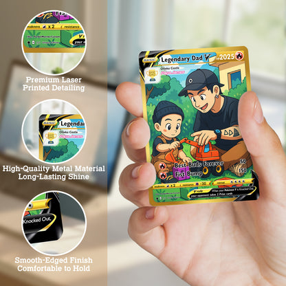 Best Dad Ever Pokemon Card, Custom Pokemon Card  - Anime-Inspired Personalized Pokemon Card for Dad - Perfect Gift for Dad - CPC-50