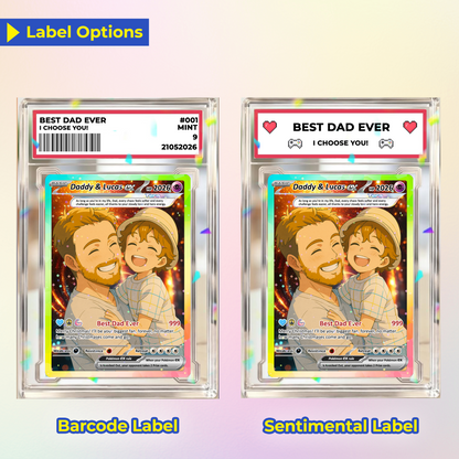 Best Dad Ever Pokemon Card, Custom Pokemon Card  - Anime-Inspired Personalized Pokemon Card for Dad - Perfect Gift for Dad - CPC-53