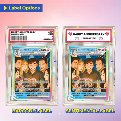Custom Pokemon Card Birthday, Personalized Pocket Monster Style Gifts for Date of Birth, Best Anime-Inspired Cards for Friends, Son, Daughter, Partner - CPC-56
