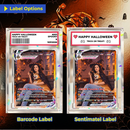 Halloween Custom Pokémon Cards with Animated Photo, Personalized Pokemon Cards, Unique Gift for Pet Lovers, Pet Dad, Pet Mom, Dog Dad & Dog Mom - CPC-hlw-06