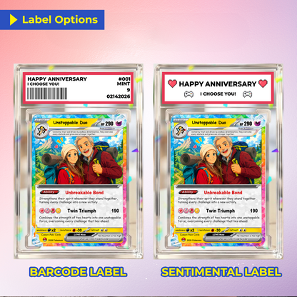 Personalized Poke Cards by Ghibli & Comic Anime Style, Custom Pokémon Cards with Animated Picture, Customizable Pokémon Gift for Him and Her - CPC-152