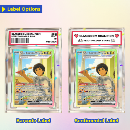 First Day of School Personalized Pokémon Card, First Grade Custom Pokémon Card, Customizable Animated Gift from Parents for Kids - Kindergarten Graduation Gift - CPC-BTS-13