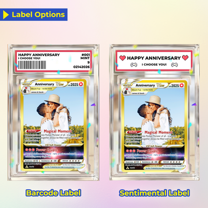 Anime Transformation Custom Pokemon Card - Personalized Poke Card for Couples - Holographic Effect Available - CPC-30.B