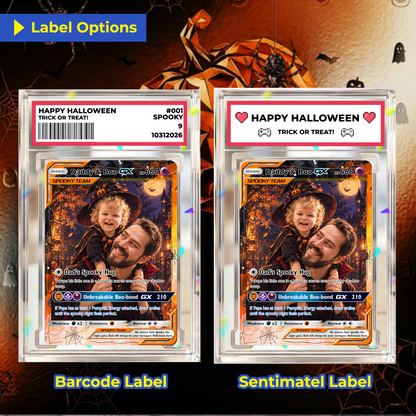 Custom Pokémon Card for Boyfriend & Husband, Halloween Anime Transformation Metal Card, Personalized Romantic Gift for Him, Custom Halloween Gift from Wife & Girlfriend - CPC-hlw-08