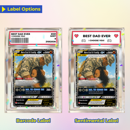 Happy Father's Day Custom Pokémon Card for Military Dad - Father’s Day Personalized Pokémon Card for The Army Dad - Trending Anime Customizable Gift from Wife, Son & Daughter - CPC-144