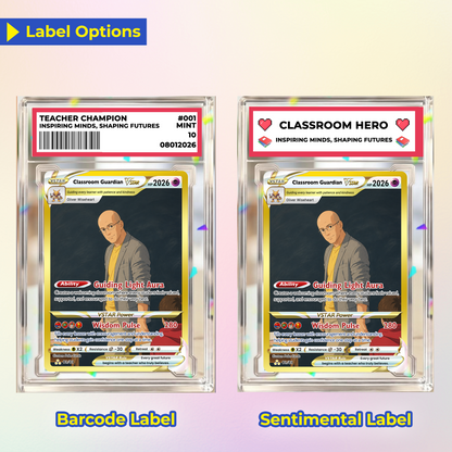 Classroom Guardian Custom Pokémon Cards, Teacher Appreciation Gift Card, Personalized Pokémon Cards, Change Your Photo to Anime Styles, Thank You Teacher Gift - CPC-BTS-09