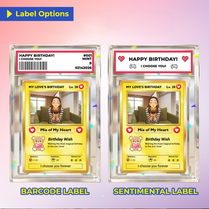 Anime Transformation Personalized Pokemon Card, Birthday Custom Pokemon Card for Couples, Customizable Pokemon Cards for Birthday - CPC-44